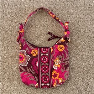 Vera Bradley Olivia Pink/Orange Floral Mini Hobo Carnaby Bag